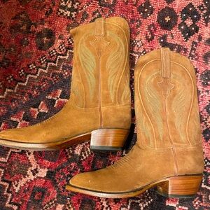 Men’s Lucchese Suede Brown Cowboy boots. Originally $700+. Size 10.5B